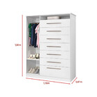 Cômoda 1 Porta 7 Gavetas Mega J&a Móveis Branco