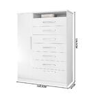 Cômoda 1 Porta 7 Gavetas Mega J&a Móveis Branco