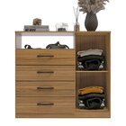 Cômoda 1 Porta E 4 Gavetas 110x100x45 Cm Ipê
