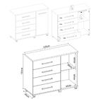 Cômoda 1 Porta E 4 Gavetas Com Rodízios Multimóveis Cr40114