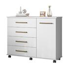 Cômoda 1 Porta E 4 Gavetas Com Rodízios Multimóveis Cr40114