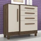 Cômoda 1 Porta E 4 Gavetas Luna Com Pés - Qmovi