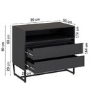 Cômoda 2 Gavetas Concept Cabecasa Madeiraoriginals