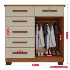 Cômoda 2 Porta 6 Gavetas Montagem Interna Flex Milão  Cinamom