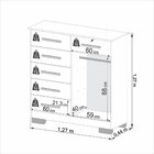 Cômoda 2 Porta 6 Gavetas Montagem Interna Flex Milão Imop Móv