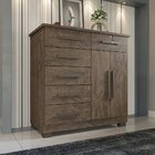 Cômoda 2 Porta 6 Gavetas Montagem Interna Flex Milão Imop Móv