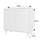 Cômoda 2 Portas 2 Prateleiras Mdp 12mm Branco