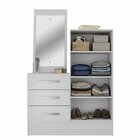 Cômoda 2 Portas 3 Gavetas Com Espelho Dunas Branco