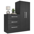 Cômoda 2 Portas 3 Gavetas Dunas Preto