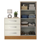 Cômoda 2 Portas 3 Gavetas Dunas Yescasa Nature Off/white