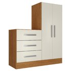 Cômoda 2 Portas 3 Gavetas Dunas Yescasa Nature Off/white