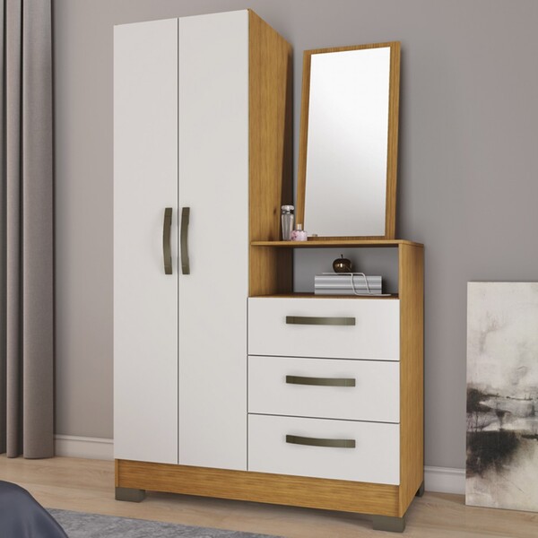 Cômoda 2 Portas 3 Gavetas Freijó Trend/off White Nt5165 – Not