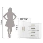 Cômoda 2 Portas 4 Gavetas Áurea Demobile