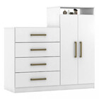 Cômoda 2 Portas 4 Gavetas Áurea Demobile