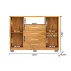 Cômoda 2 Portas 4 Gavetas Co8020 Araplac