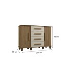 Cômoda 2 Portas 4 Gavetas Com Sapateira Barcelona Cinamomo/of