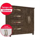Cômoda 2 Portas 4 Gavetas Com Sapateira Dubai Imop Móveis Wen