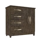 Cômoda 2 Portas 4 Gavetas Com Sapateira Dubai Imop Móveis Wen