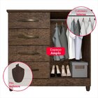 Cômoda 2 Portas 4 Gavetas Com Sapateira Dubai Imop Móveis Wen