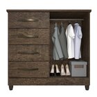 Cômoda 2 Portas 4 Gavetas Com Sapateira Dubai Imop Móveis Wen