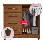 Comoda 2 Portas 4 Gavetas Com Sapateira Dubai Plus  Cinamomo