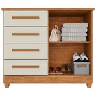 Comoda 2 Portas 4 Gavetas Com Sapateira Dubai Plus  Cinamomo/