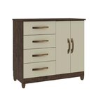 Cômoda 2 Portas 4 Gavetas Dubai Imop Móveis Wengue Naturale/o
