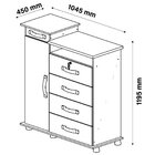 Cômoda 2 Portas 4 Gavetas Juma New Patrimar