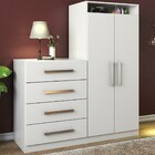 Cômoda 2 Portas 4 Gavetas New Branco - Panorama Móveis