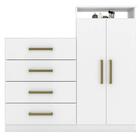 Comoda 2 Portas 4 Gavetas Nora Branco