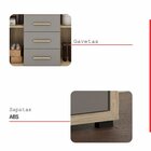 Cômoda 2 Portas 4 Gavetas Rodes Carvalho/cinza