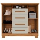 Cômoda 2 Portas 4 Gavetas Versales Cinamomo/off White