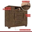 Cômoda 2 Portas 4 Gavetas Versales Imop Móveis Wengue Naturale