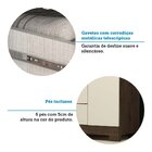 Cômoda 2 Portas 5 Gavetas 100% Mdf Coleus Espresso Móveis Caf