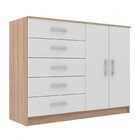 Cômoda 2 Portas 5 Gavetas  Branco/demolição