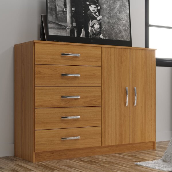 Cômoda 2 Portas 5 Gavetas  Cinamomo