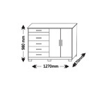 Cômoda 2 Portas 5 Gavetas Co8030 Araplac