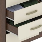 Cômoda 2 Portas 5 Gavetas Com Cabideiro E Pés Chicago Rústico