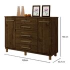 Cômoda 2 Portas 5 Gavetas Com Chave Bromélia Kaiki Móveis Ipê