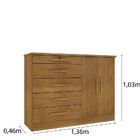 Cômoda 2 Portas 5 Gavetas - Istambul-cinamomo  - Tcil Móveis