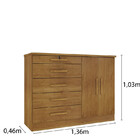 Cômoda 2 Portas 5 Gavetas - Istambul-cinamomo  - Tcil Móveis