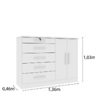 Cômoda 2 Portas 5 Gavetas - Istambul-neve - Tcil Móveis