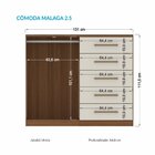 Cômoda 2 Portas 5 Gavetas Málaga Santos Andirá Jatobá/areia