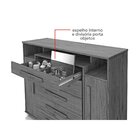 Cômoda 2 Portas 5 Gavetas Sapateira Com Espelho Interno Prima