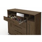 Cômoda 2 Portas 5 Gavetas Sapateira Com Espelho Interno Prima