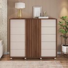 Cômoda 2 Portas 5 Gavetas Valença Havana/off White