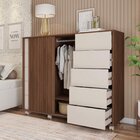 Cômoda 2 Portas 5 Gavetas Valença Havana/off White