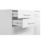 Cômoda 2 Portas 6 Gavetas Em Mdp Xangai Branco