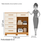 Cômoda 2 Portas 6 Gavetas New Xangai Albatroz