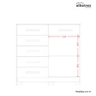 Cômoda 2 Portas 6 Gavetas New Xangai Albatroz